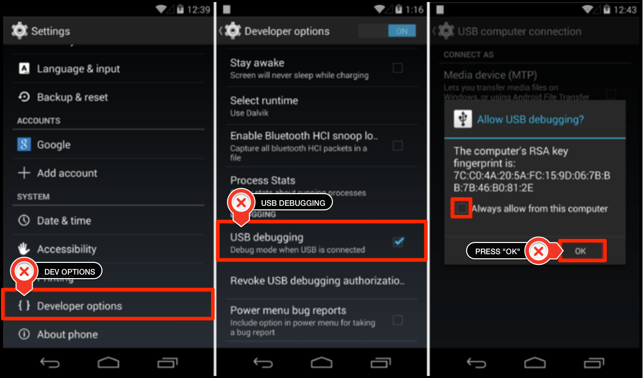 Enable USB Debugging and Developer's mode in Android – Skyvera Support